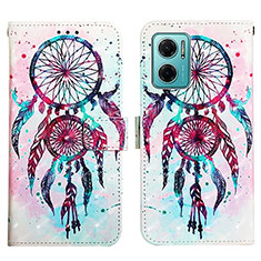 Leather Case Stands Fashionable Pattern Flip Cover Holder Y03B for Xiaomi Redmi 11 Prime 5G Colorful