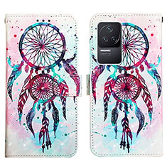 Leather Case Stands Fashionable Pattern Flip Cover Holder Y03B for Xiaomi Redmi K50 5G Colorful