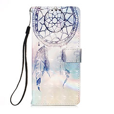 Leather Case Stands Fashionable Pattern Flip Cover Holder Y03B for Xiaomi Redmi Note 10 Pro Max Mint Blue