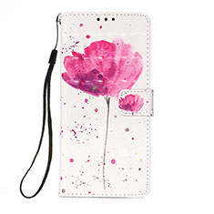 Leather Case Stands Fashionable Pattern Flip Cover Holder Y03B for Xiaomi Redmi Note 10 Pro Max Pink