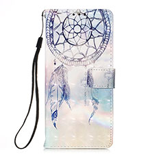 Leather Case Stands Fashionable Pattern Flip Cover Holder Y03B for Xiaomi Redmi Note 11 Pro+ Plus 5G Mint Blue