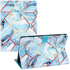 Leather Case Stands Fashionable Pattern Flip Cover Holder Y04B for Apple iPad 10.2 (2019) Mint Blue