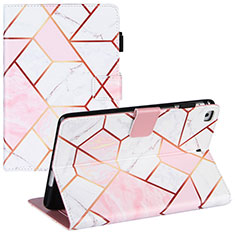 Leather Case Stands Fashionable Pattern Flip Cover Holder Y04B for Apple iPad Mini 5 (2019) Pink