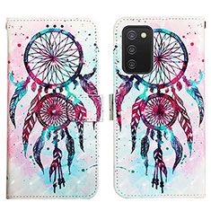 Leather Case Stands Fashionable Pattern Flip Cover Holder Y04B for Samsung Galaxy A03s Mixed