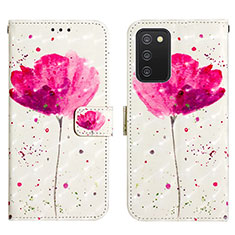 Leather Case Stands Fashionable Pattern Flip Cover Holder Y04B for Samsung Galaxy M02s Pink