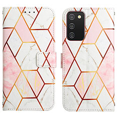 Leather Case Stands Fashionable Pattern Flip Cover Holder Y05B for Samsung Galaxy M02s Mixed