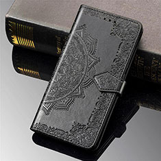 Leather Case Stands Fashionable Pattern Flip Cover L02 Holder for Xiaomi Mi 11 Lite 5G NE Black