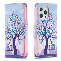 Leather Case Stands Fashionable Pattern Flip Cover L07 Holder for Apple iPhone 15 Pro Max Mixed