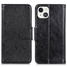 Leather Case Stands Flip Cover A02 Holder for Apple iPhone 13 Mini Black