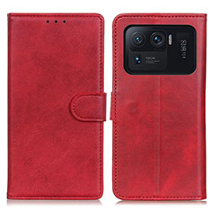 Leather Case Stands Flip Cover A05D Holder for Xiaomi Mi 11 Ultra 5G Red