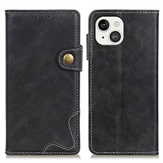 Leather Case Stands Flip Cover A06 Holder for Apple iPhone 14 Black