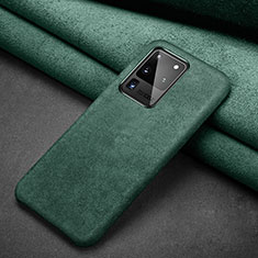 Leather Case Stands Flip Cover C02 Holder for Samsung Galaxy S20 Ultra 5G Green