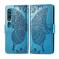 Leather Case Stands Flip Cover D02 Holder for Xiaomi Mi Note 10 Sky Blue