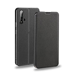 Leather Case Stands Flip Cover F01 for Huawei Honor 20 Black