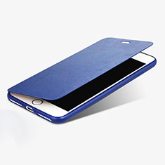 Leather Case Stands Flip Cover for Apple iPhone 8 Plus Blue