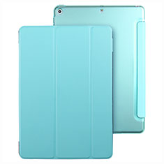 Leather Case Stands Flip Cover for Apple New iPad 9.7 (2018) Sky Blue