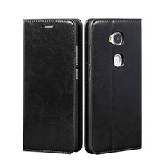 Leather Case Stands Flip Cover for Huawei Honor 5X Black