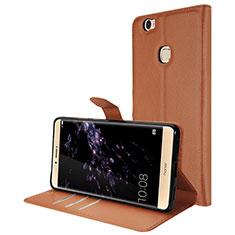 Leather Case Stands Flip Cover for Huawei Honor Note 8 Brown