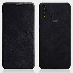 Leather Case Stands Flip Cover for Huawei P Smart+ Plus Black