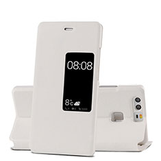 Leather Case Stands Flip Cover for Huawei P9 White