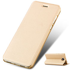 Leather Case Stands Flip Cover for Huawei Y5 III Y5 3 Gold
