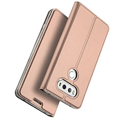 Leather Case Stands Flip Cover for LG G6 Rose Gold