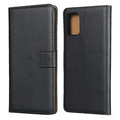 Leather Case Stands Flip Cover for Samsung Galaxy A71 5G Black