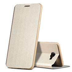 Leather Case Stands Flip Cover for Samsung Galaxy C5 SM-C5000 Gold