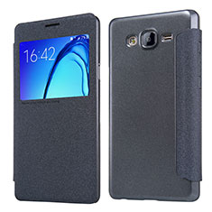 Leather Case Stands Flip Cover for Samsung Galaxy On5 G550FY Black