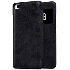 Leather Case Stands Flip Cover for Xiaomi Mi 5S 4G Black