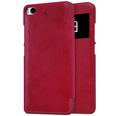 Leather Case Stands Flip Cover for Xiaomi Mi 5S Red