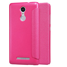 Leather Case Stands Flip Cover for Xiaomi Redmi Note 3 MediaTek Hot Pink