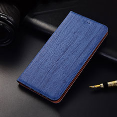 Leather Case Stands Flip Cover H02 Holder for Apple iPhone 14 Blue