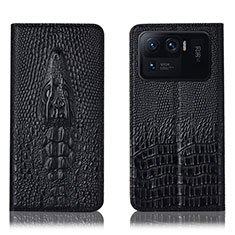 Leather Case Stands Flip Cover H03P Holder for Xiaomi Mi 11 Ultra 5G Black