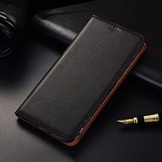 Leather Case Stands Flip Cover H04 Holder for Apple iPhone 15 Black