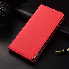 Leather Case Stands Flip Cover H04 Holder for Apple iPhone 15 Plus Red