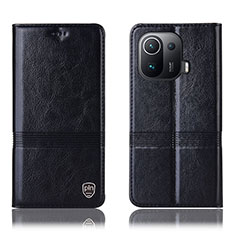 Leather Case Stands Flip Cover H05P Holder for Xiaomi Mi 11 Pro 5G Black