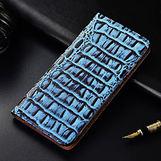 Leather Case Stands Flip Cover H07 Holder for Apple iPhone 14 Pro Blue