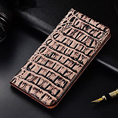 Leather Case Stands Flip Cover H07 Holder for Apple iPhone 14 Pro Rose Gold