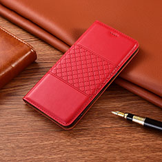 Leather Case Stands Flip Cover H09 Holder for Apple iPhone 13 Pro Max Red