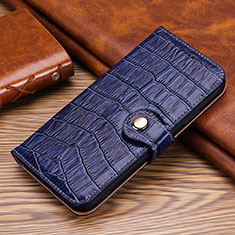 Leather Case Stands Flip Cover H21 Holder for Apple iPhone 14 Pro Blue