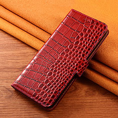 Leather Case Stands Flip Cover H23 Holder for Apple iPhone 14 Pro Red