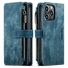 Leather Case Stands Flip Cover H27 Holder for Apple iPhone 13 Pro Max Blue