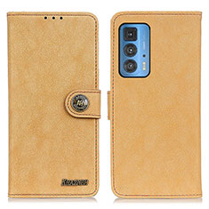 Leather Case Stands Flip Cover Holder A01D for Motorola Moto Edge 20 Pro 5G Gold