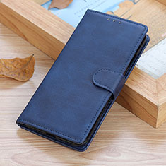 Leather Case Stands Flip Cover Holder A01D for Motorola Moto G14 Blue
