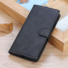 Leather Case Stands Flip Cover Holder A01D for Motorola Moto G54 5G Black