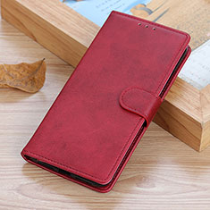 Leather Case Stands Flip Cover Holder A01D for Motorola Moto G54 5G Red