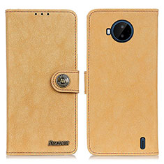 Leather Case Stands Flip Cover Holder A01D for Nokia C20 Plus Gold