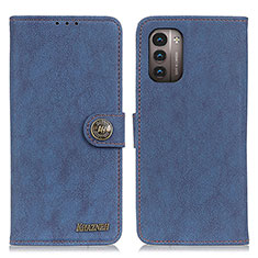 Leather Case Stands Flip Cover Holder A01D for Nokia G11 Blue