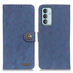 Leather Case Stands Flip Cover Holder A01D for Samsung Galaxy F23 5G Blue